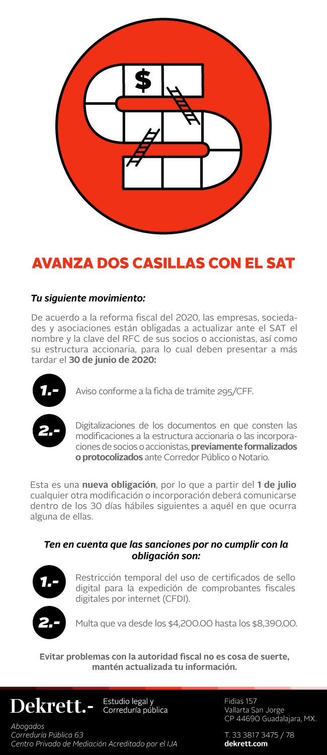 Avanza dos casillas al SAT